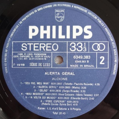 Composição de Ederaldo Gentil gravada por Alcione no disco "Alerta Geral" (1978).