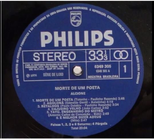 Composição de Ederaldo Gentil e Batatinha gravada por Alcione no disco "Morte de um Poeta"(1976).