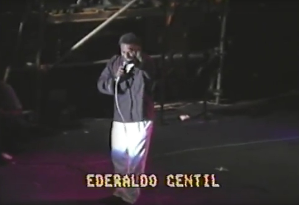 Trecho do Especial de Música Sambahia, exibido pela TVE em 1991, no qual Ederaldo Gentil canta a sua composição "Eu e a Viola".