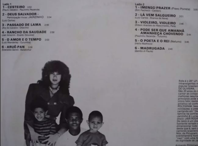 Composição de Ederaldo Gentil e Batatinha gravada por Jair Rodrigues no disco "Jair Rodrigues de Oliveira" (1982).